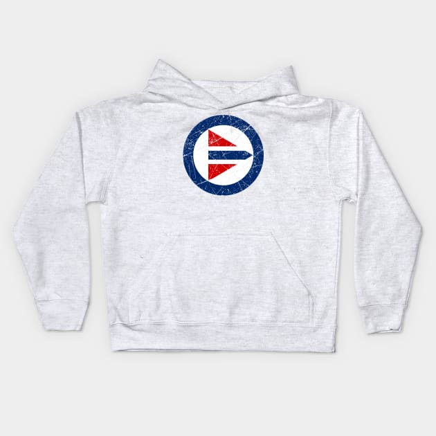 Norway Roundel Vintage Kids Hoodie by Mandra